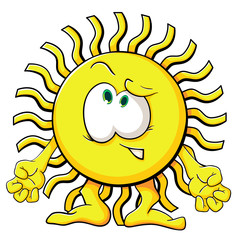 Cute cartoon sun