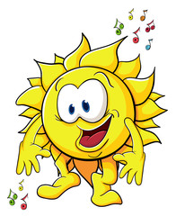 Cute cartoon sun