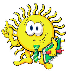 Cute cartoon sun