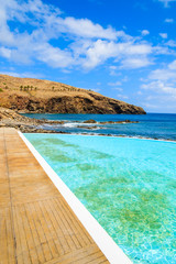 Fototapeta premium Swimming pool on coast of Madeira island, Portugal