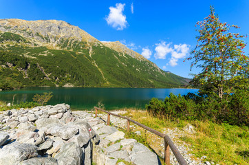 Hiking trail from Morskie Oko in summer, Tatra Mountains, Poland