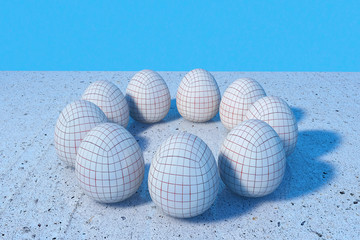 Ostereier - 3d Render