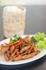 fried meat