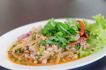 spicy minced pork