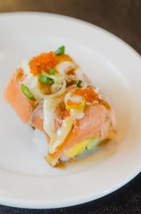 Salmon roll sushi