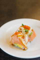 Salmon roll sushi