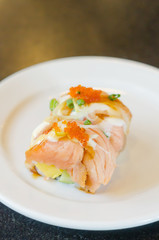 Salmon roll sushi