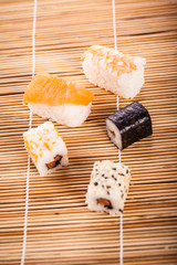 Different sushi pieces