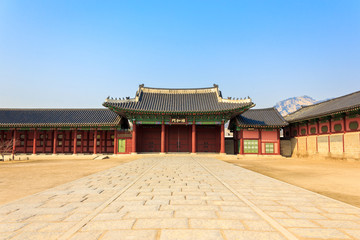 Naklejka premium Gyeongbokgung Palace, the old royal residence, in Seoul, South