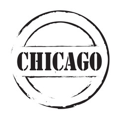 Black vector grunge stamp CHICAGO