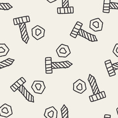 pushpin doodle drawing seamless pattern background