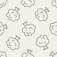 tree doodle drawing seamless pattern background