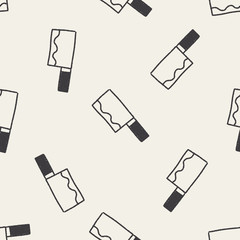 Kitchen knife doodle drawing seamless pattern background