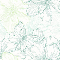 Fototapeta premium Floral seamless pattern