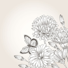 Background  with  flowers