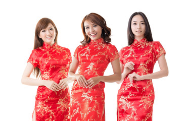 Chinese women at new year