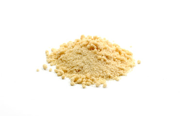 Obraz na płótnie Canvas square pile of Ginger powder over white