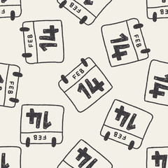 calendar  doodle drawing seamless pattern background