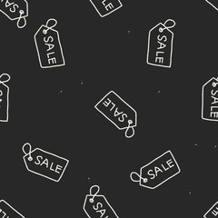 sale tag doodle drawing seamless pattern background