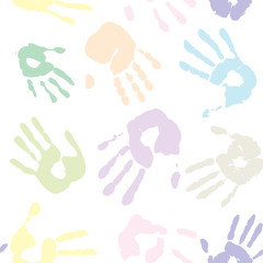 Handabdrücke von Kindern bunt muster