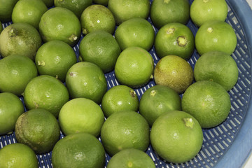 Lemon juice in a plastic tray