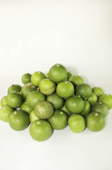 Limes  on white background