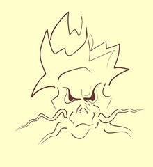 dragon outline sketch