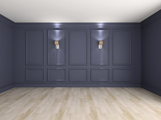 Empty interior 3d rendering