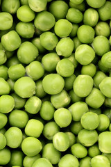 Close up of green fresh peas