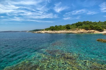Obraz premium Coastline with horizon and sky
