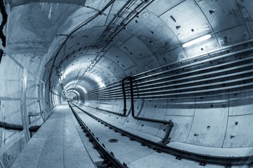 Underground tunnel for the subway