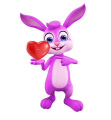 Easter Bunny with heart sign