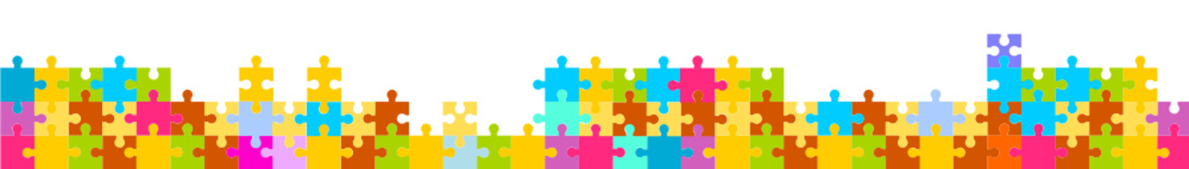 Obraz premium puzzle banner panorama bunt