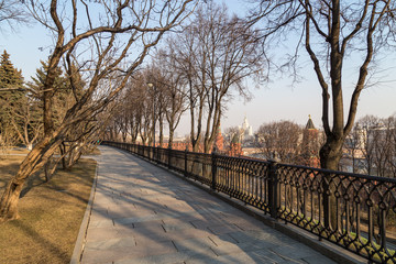 Moscow Kremlin park - obrazy, fototapety, plakaty