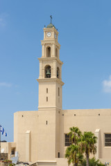 Fototapeta premium Ancient Catholic monastery in the Israeli city of Jaffa