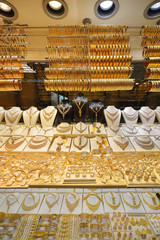 Jewelry store window display in Grand Bazaar, Istanbul