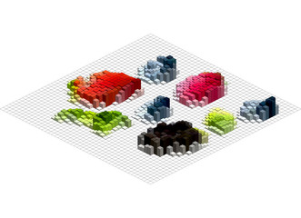 Infographic Isometric Vector Graph