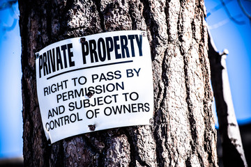 Private Property Sign - obrazy, fototapety, plakaty