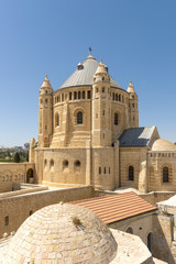 narrow streets of old Jerusalem. Armenian Church Cathedral
