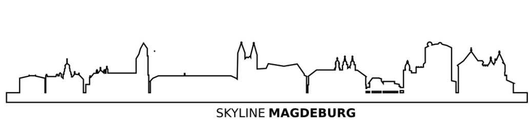 Fototapeta premium Skyline Magdeburg