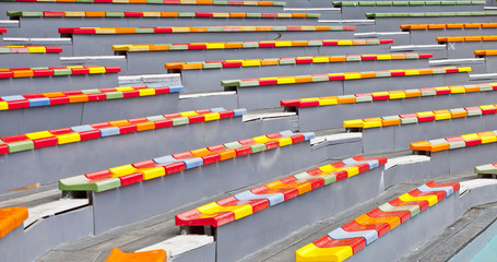 Fototapeta premium Empty Seats of old stadium.