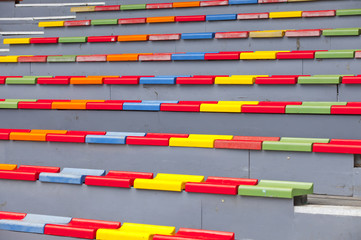 Fototapeta premium Empty Seats of old stadium.