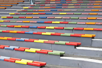 Fototapeta premium Empty Seats of old stadium.