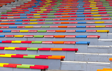 Fototapeta premium Empty Seats of old stadium.