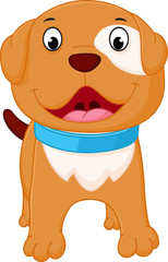 Happy dog cartoon
