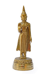 Gold buddha statue isolated on white