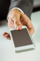 Businessman using his smart phone