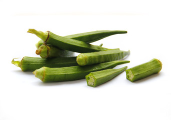 Fresh raw okra