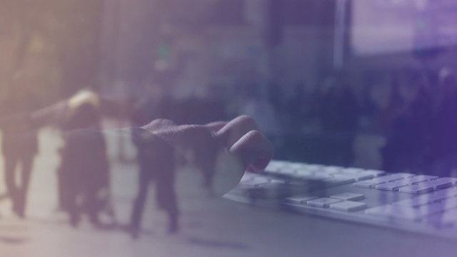 Social Programming Conceptual Footage, Person Typing Keyboard