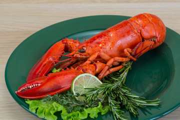 Boiled lobster